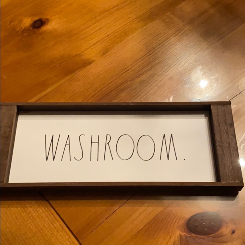 NWT Rae Dunn Washroom sign